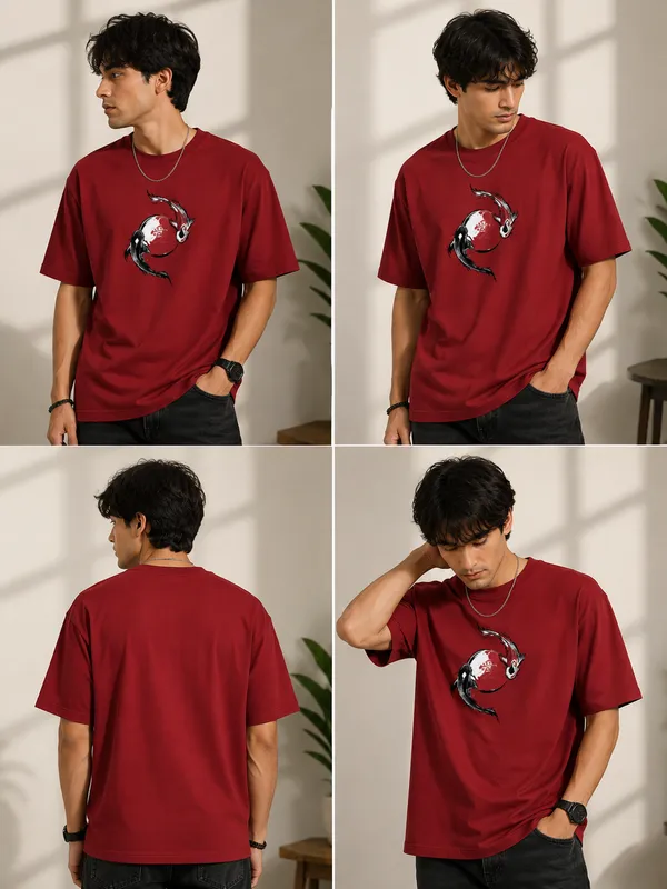 Classic_Koi_Unisex_Crew_T_Shirt_Red