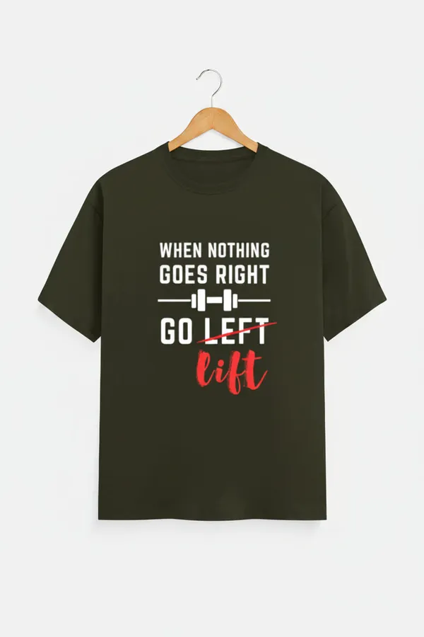 Olive_Green_Cotton_T-Shirt_For_Unisex