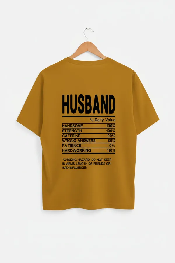 Mustard_Yellow_Cotton_T-Shirt_For_Unisex