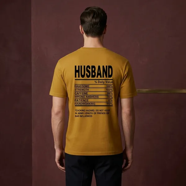Mustard_Yellow_Cotton_T-Shirt_For_Unisex