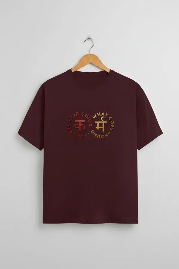 Maroon_Cotton_T-Shirt_For_Unisex