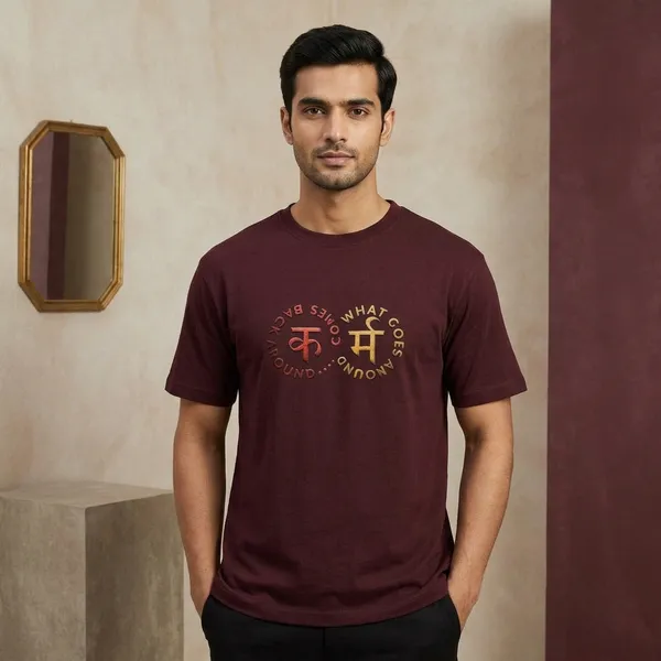 Maroon_Cotton_T-Shirt_For_Unisex