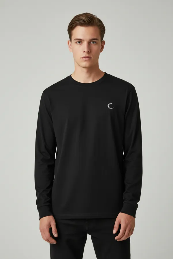 Black_Cotton_T-Shirt_For_Unisex