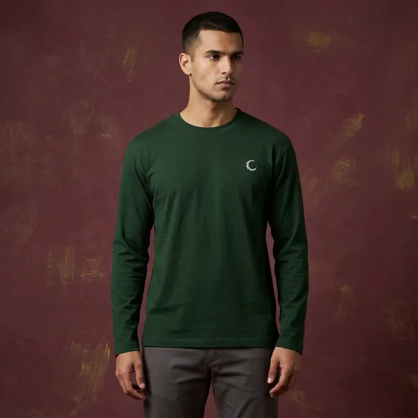 Bottle_Green_Cotton_T-Shirt_For_Unisex