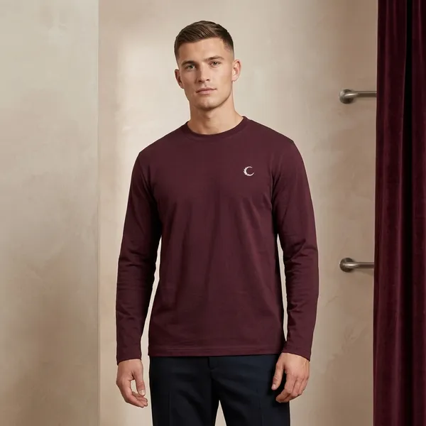 Maroon_Cotton_T-Shirt_For_Unisex