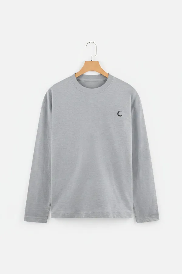 Grey_And_Melange_Cotton_T-Shirt_For_Unisex