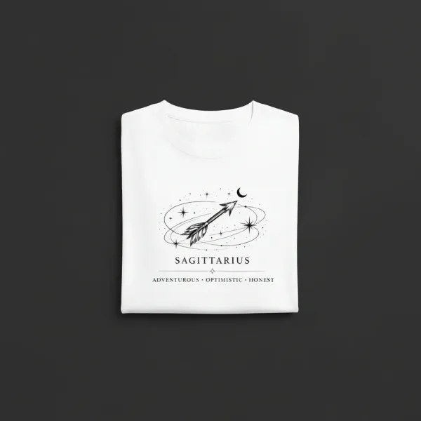 Sagittarius_White_Unisex_T_Shirt_White