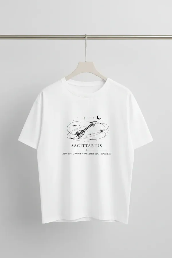 Sagittarius_White_Unisex_T_Shirt_White