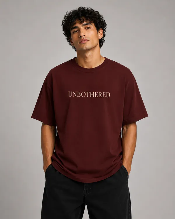 Brick_Red_Cotton_T-Shirt_For_Unisex