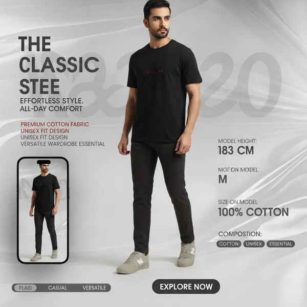 Black_Cotton_T-Shirt_For_Unisex