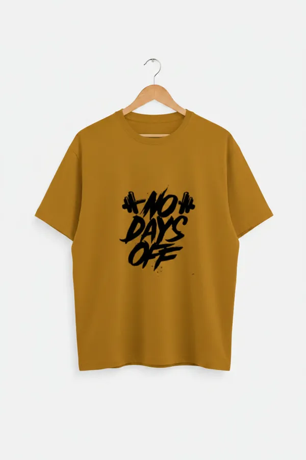 Mustard_Yellow_Cotton_T-Shirt_For_Unisex