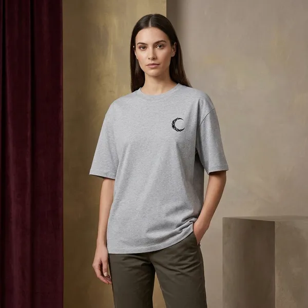 Grey_Melange_Cotton_T-Shirt_For_Unisex