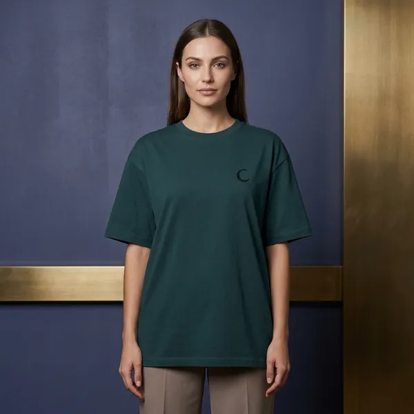 Petrol_Blue_Cotton_T-Shirt_For_Unisex