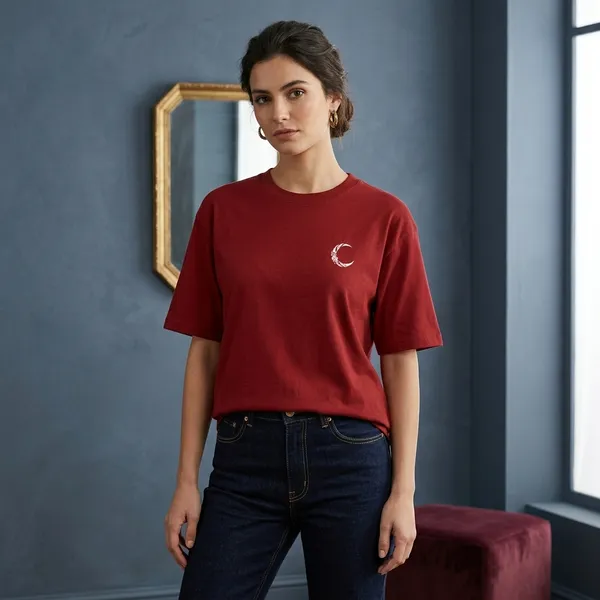 Red_Cotton_T-Shirt_For_Unisex