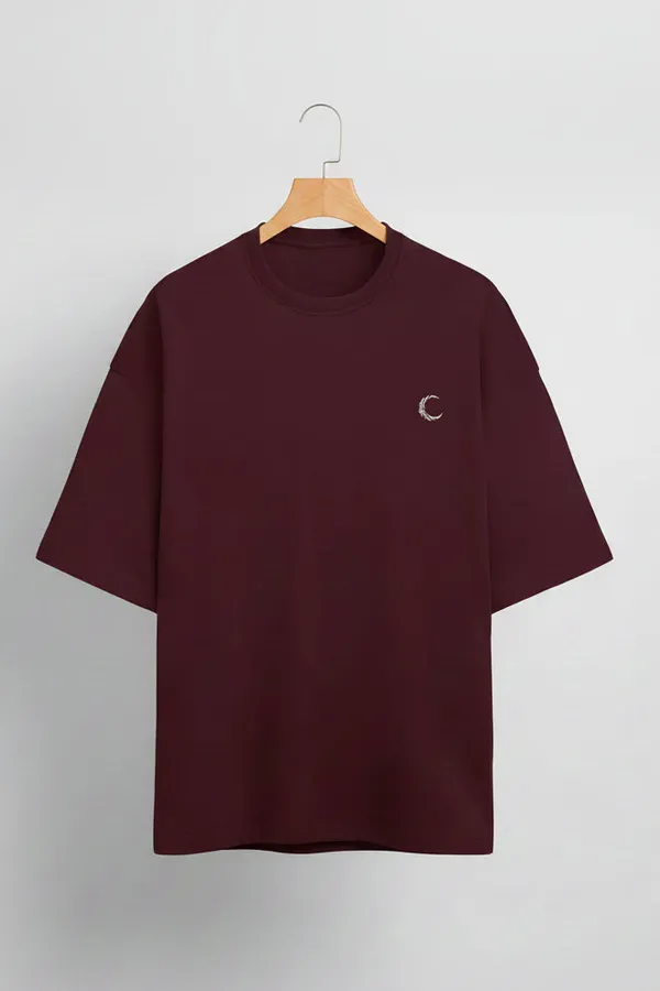 Maroon_Cotton_T-Shirt_For_Unisex