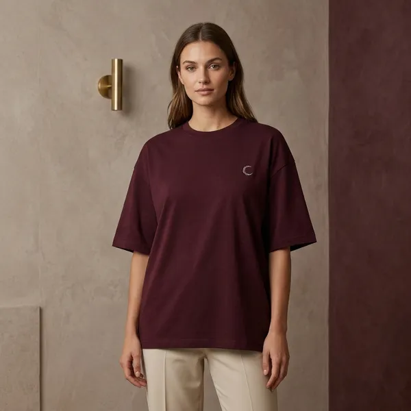 Maroon_Cotton_T-Shirt_For_Unisex