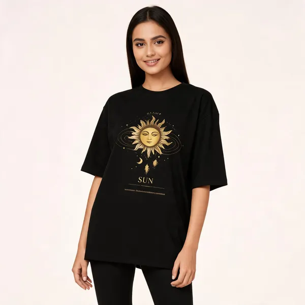Unisex_Oversized_Celestial_Sun_T_Shirt_Black