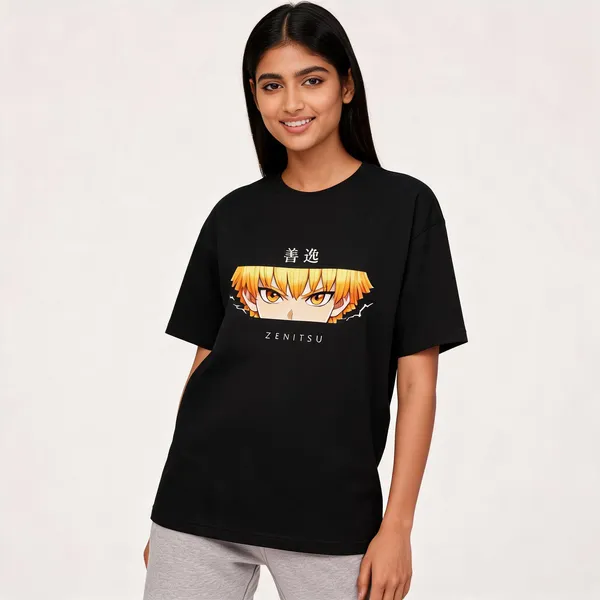Unisex_Oversized_Demon_Slayer_Zenitsu_T_Shirt_Black