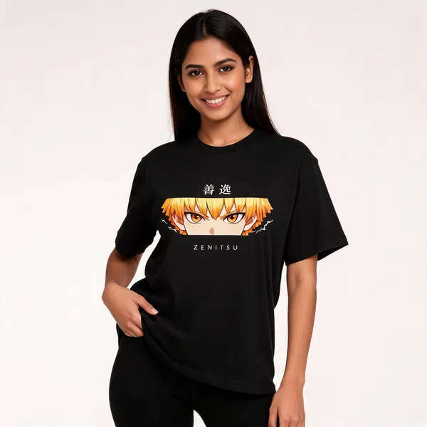 Unisex_Oversized_Demon_Slayer_Zenitsu_T_Shirt_Black