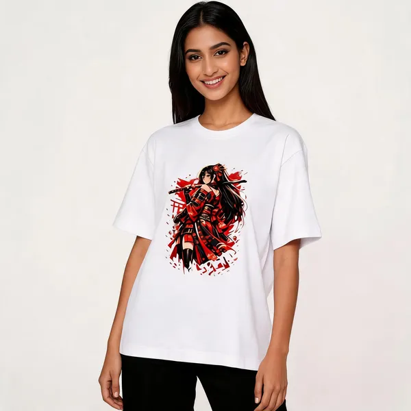 Samurai_Girl_Oversized_T_Shirt_White
