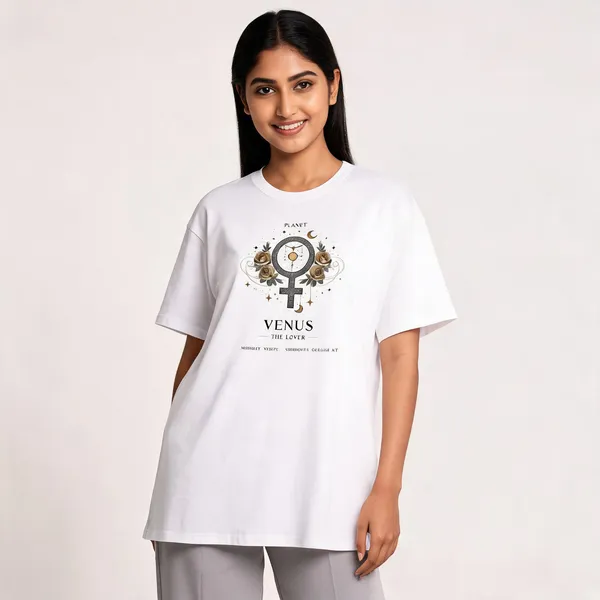 Venus_Unisex_Oversized_T_Shirt_Astrology_Edition_White