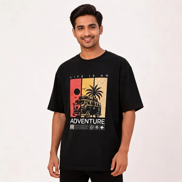 Life_Is_An_Adventure_Graphic_Unisex_T_Shirt_Black
