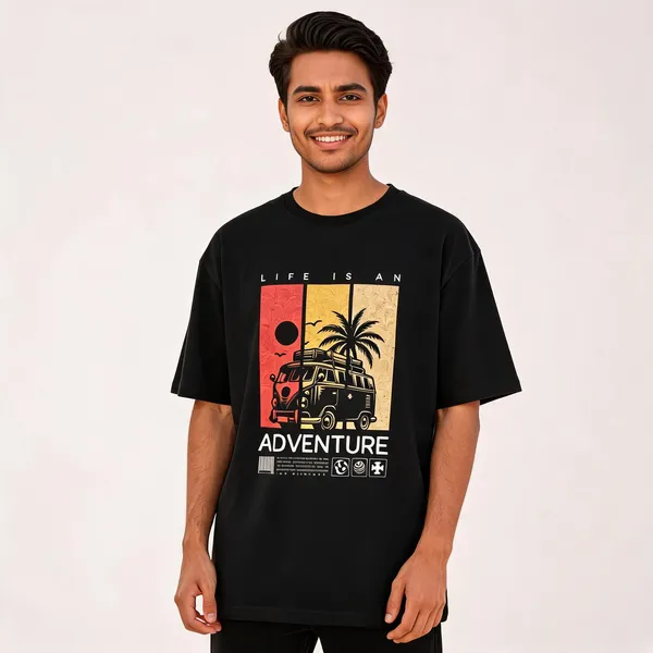 Life_Is_An_Adventure_Graphic_Unisex_T_Shirt_Black