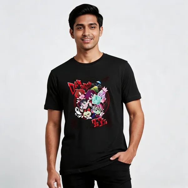 Dan_Da_Dan_Unisex_Graphic_T_Shirt_Anime_Streetwear_Lunara_Ink_Black
