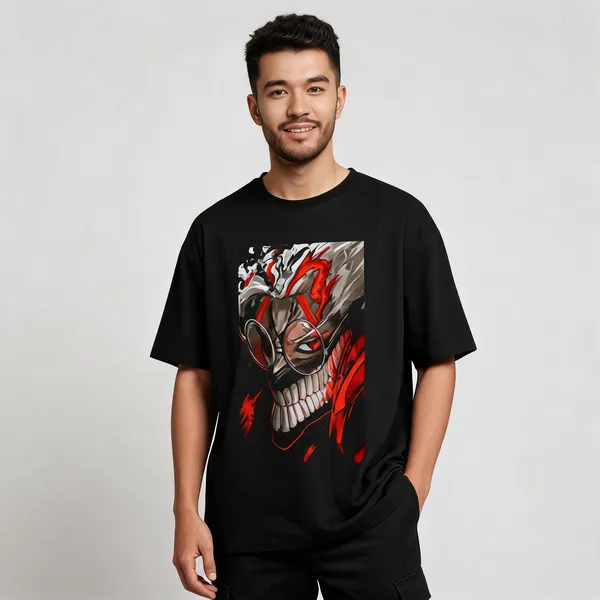 Turbo_Okarun_Oversized_Unisex_T_Shirt_Black