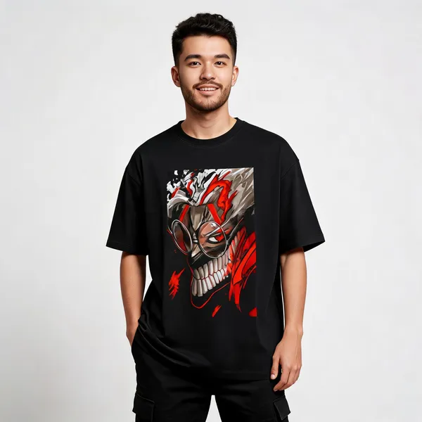 Turbo_Okarun_Oversized_Unisex_T_Shirt_Black