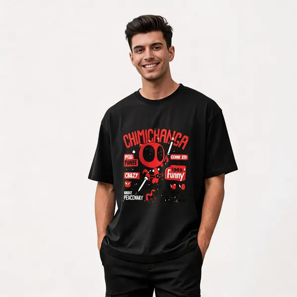 Deadpool_Chimichanga_Graphic_T_Shirt_Unisex_Black