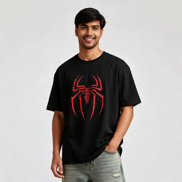 Spider_Graphic_Unisex_T_Shirt_Lunara_Ink_Black