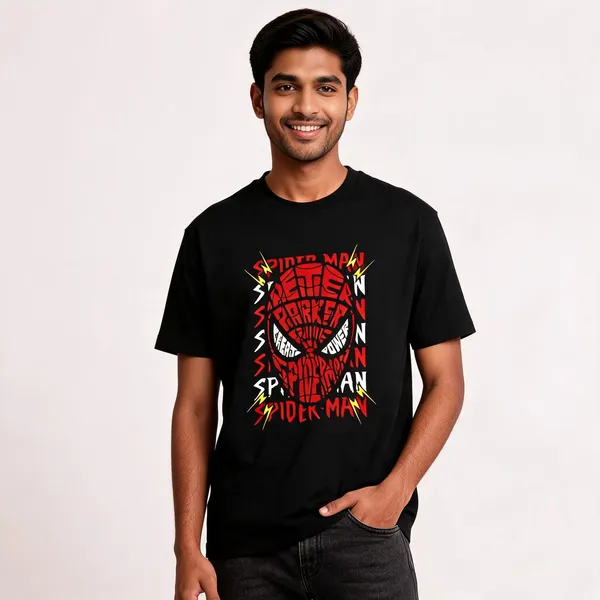 Spider_Man_Mask_Unisex_Standard_Crew_T_Shirt_Lunara_Ink_Black