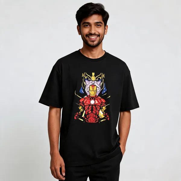 Iron_Man_Vs_Thanos_Graphic_Tee_Unisex_T_Shirt_Black
