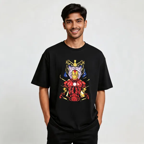 Iron_Man_Vs_Thanos_Graphic_Tee_Unisex_T_Shirt_Black