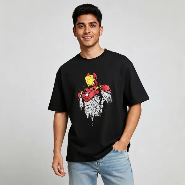 Iron_Man_Halftone_Graphic_Tee_Unisex_T_Shirt_Black