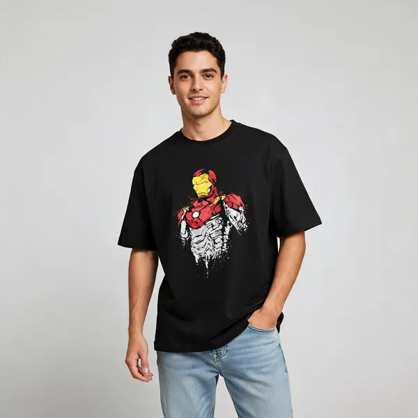 Iron_Man_Halftone_Graphic_Tee_Unisex_T_Shirt_Black
