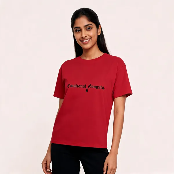 Emotional_Gangsta_Unisex_Tee_Lunara_Ink_Red
