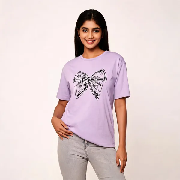 Money_Bow_Unisex_Tee_Lunara_Ink_Lavender