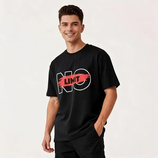 No_Limit_Unisex_T_Shirt_Black