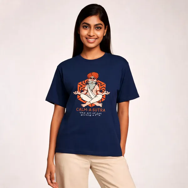 Calm_A_Sutra_Unisex_T_Shirt_Royal_Blue
