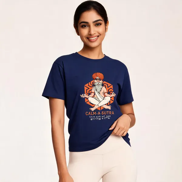 Calm_A_Sutra_Unisex_T_Shirt_Royal_Blue
