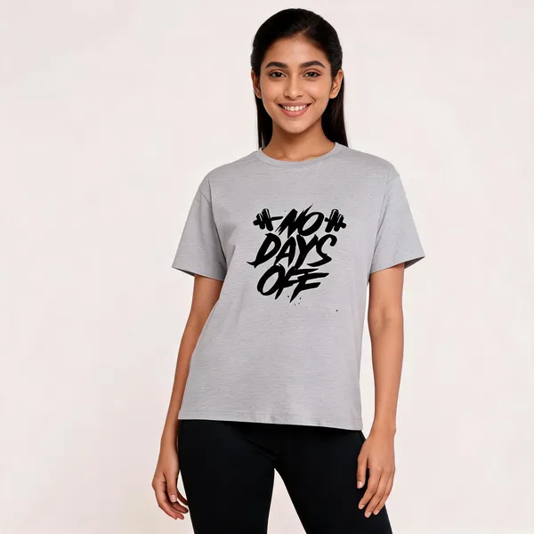 No_Days_Off_Unisex_T_Shirt_Grey_Melange