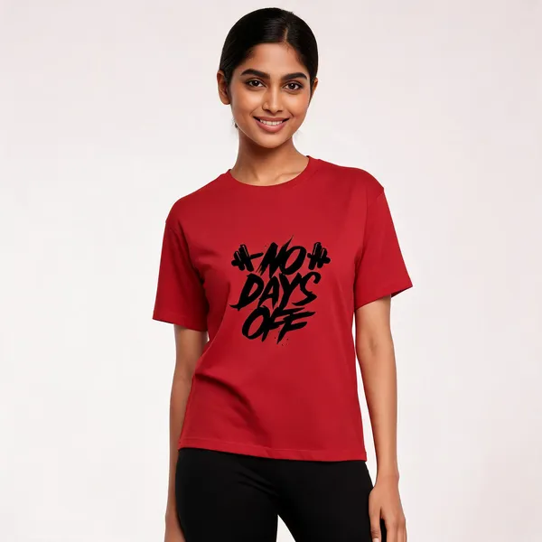 No_Days_Off_Unisex_T_Shirt_Red