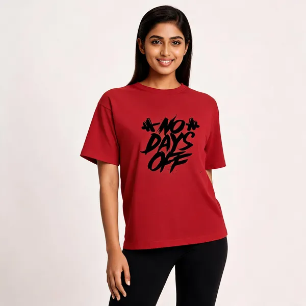 No_Days_Off_Unisex_T_Shirt_Red
