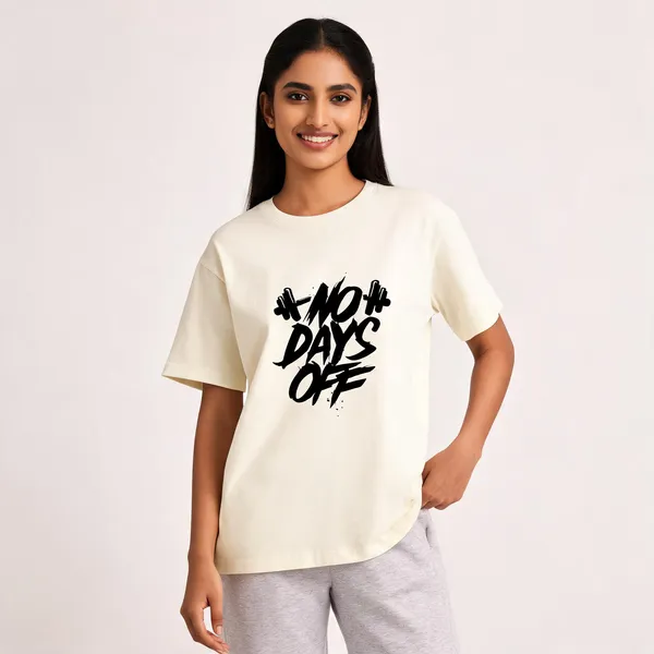 No_Days_Off_Unisex_T_Shirt_Off_White