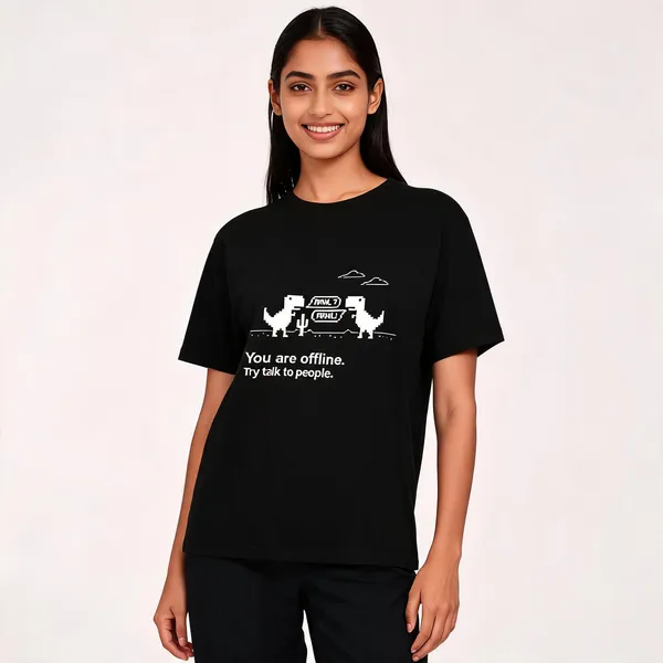 You_Are_Offline_Unisex_Classic_Crew_T_Shirt_Black