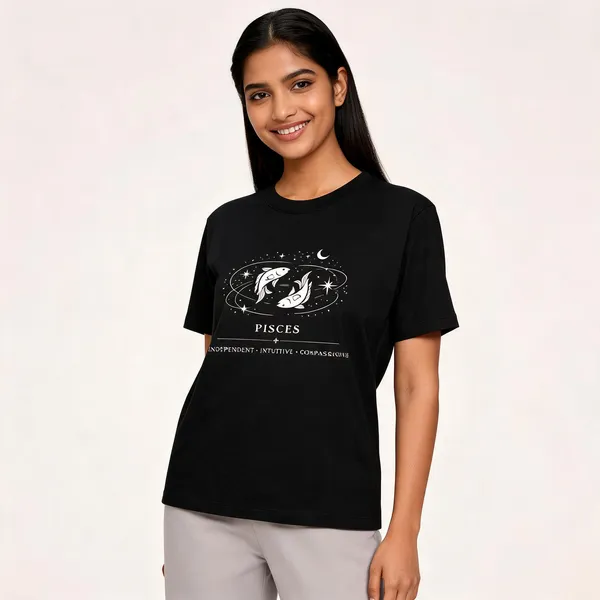 Pisces_Unisex_T_Shirt_Black