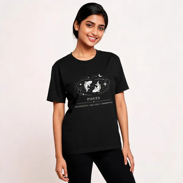 Pisces_Unisex_T_Shirt_Black
