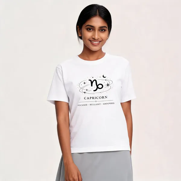 Capricorn_White_Unisex_T_Shirt_White